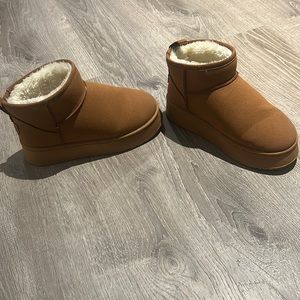 Platform warm slippers